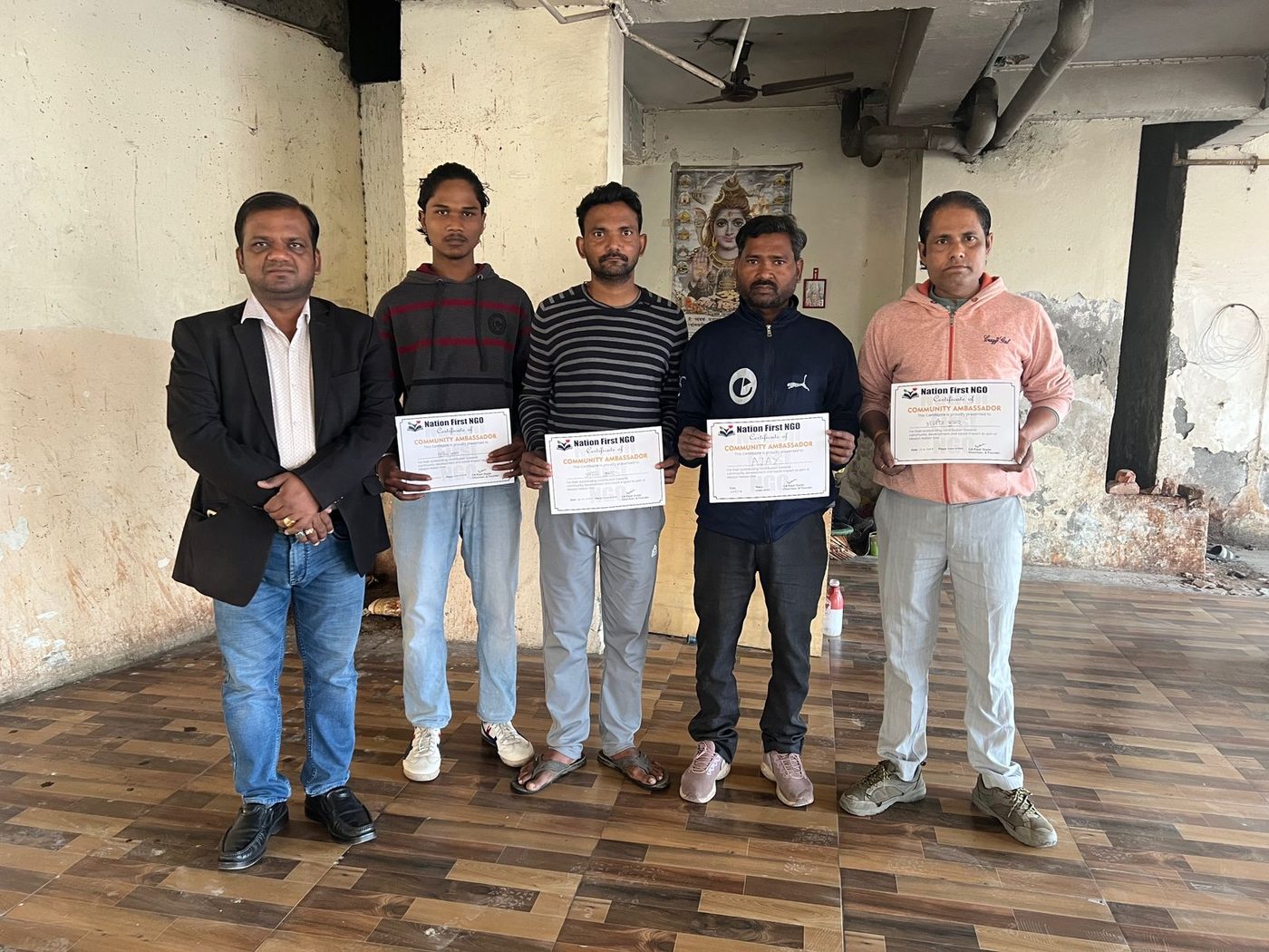 Community Ambassador certificates presented by Nation First